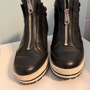 Marc Cain Black and Cream Women's Sneakers